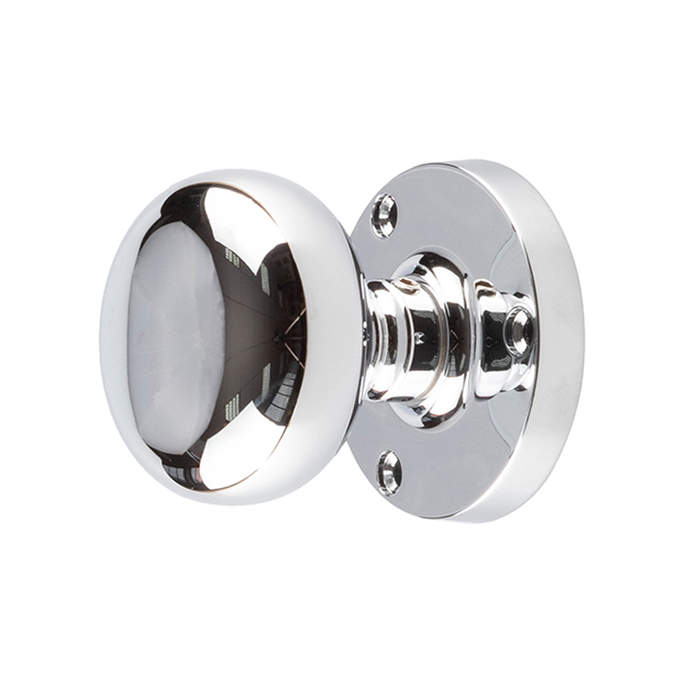 Victorian Mortice Knob - Polished Chrome  (Sold in Pairs)